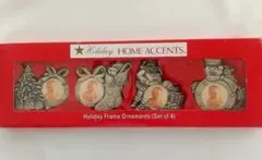 Holiday Frame Ornaments セット4個 クリスマス