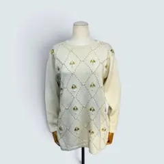 3点¥10,000 ビンテージ 古着 卸 レトロ 80's 装飾デザインニット