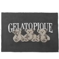 GELATOPIQUE クマ刺繍 ブランケット 約70x100cmひざ掛け