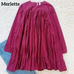 マーレット　merlette SOLIMAN ティアードワンピース　マゼンタのサムネイル