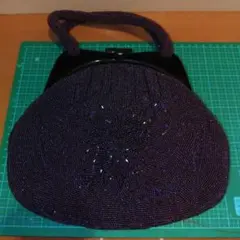 紫色 ビーズ刺繍 パーティーバッグ6
