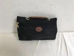 極美品本物ロンシャンLONGCHAMPミニポーチバッグビジネスハンドバック黒