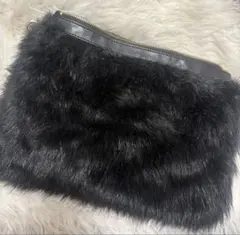 黒ファークラッチバッグ