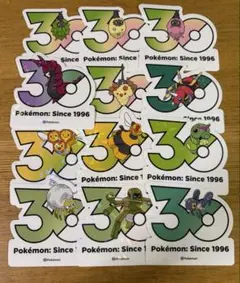 ポケモン韓国限定30周年記念ステッカー 12枚まとめ売り フライゴン