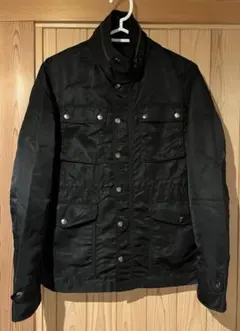 Green Label Relaxing ミリタリー 収納パーカー ブラック L