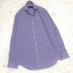 ポロラルフローレン チェック長袖シャツ ポプリン ポニー刺繍 襟芯