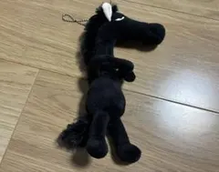 黒い馬 ぬいぐるみマスコット キーチェーン