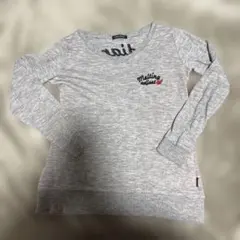 Melting adjust 刺繍入り長袖トップス グレー