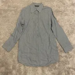 【MAYSON GREY】ストライプロングシャツ　ラインストーン付き