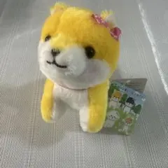 豆しば三兄弟10th　さくら　ボールチェーン付きマスコット　ぬいぐるみ　柴犬