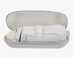 折りたたみ傘 コンパクト 軽量 UVカット 晴雨兼用 ケース付 オフホワイト