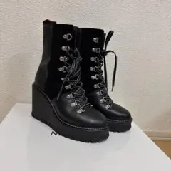 MONCLER モンクレール シャニス ウェッジソール レザーブーツ（143）のサムネイル