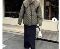 ティティベイト　襟付きキルティングジャケット