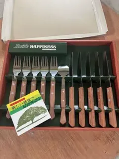 Bride HAPPINESS カトラリーセット 木目調ハンドルのサムネイル