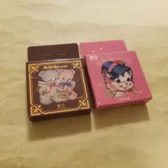 a.海外 ステッカー フレークシール 2点セット♡海外紙モノ 紙もの おすそ分け