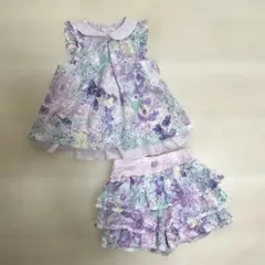 センスオブワンダー 花柄フリルセットアップ 90cm