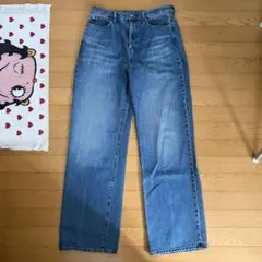 UNIQLO JEANS ストレートワイドデニム ウエスト66cm