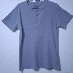 AVIREX USA ヘンリーネックサーマルTシャツ M グレー USA製