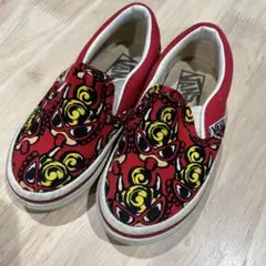 最終出品！ヒステリックミニ キッズ スニーカー VANSコラボ 赤 15センチ