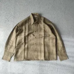 Burberrys 短丈 チェックシャツ ベージュ系 長袖 ボックスカット 4