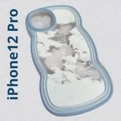 【1点のみ】iPhone12Pro スマホケース ウェーブ クリア 雲
