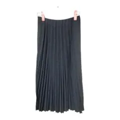 K*o様 UNIQLOユニクロ　ネイビー プリーツシフォンロングスカート Sサイ