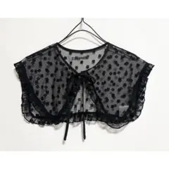 merry jenny 新品 ブラック bigレーシーフリル付け襟 セーラー