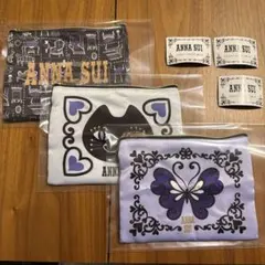 【未使用】ANNA SUI ファスナーポーチ 3種セット　ガチャのサムネイル
