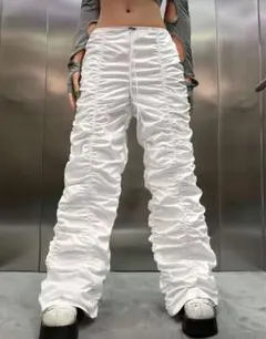 SHEIN ドローストリング シャーリング パラシュート パンツ XS