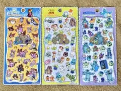 トイストーリー、モンスターズインク、ズートピア2 プチドロステッカー3枚セット