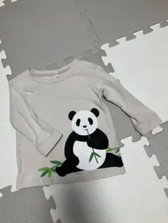 パンダ柄 長袖カットソー 90サイズ　無印良品