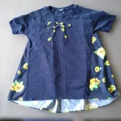 COMME CA ISM ひまわり柄 Tシャツ 140A