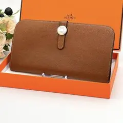 ✨極美品✨エルメス 長財布　ドゴンロング C刻印 ブラウン シルバー金具のサムネイル