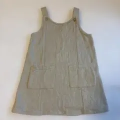 (美品)ZARA ジャンバースカート 104センチ4歳用 ベージュ