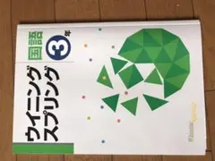 ウィニングスプリング　国語　中3 春期講習テキスト