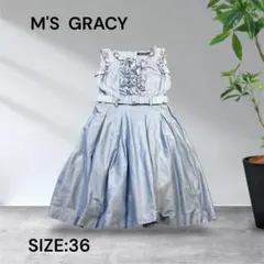 M'S GRACY チェック柄 ノースリーブワンピース 38 - メルカリ