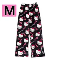 【新品未使用】ハローキティ ブラック パジャマ Mサイズ　フリース　修学旅行 4