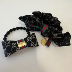 GUCCI GGロゴ リボン ヘアゴム シュシュ ブランド グッチ
