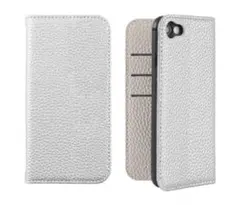 iPhone 手帳型ケース シルバー　iPhoneSE