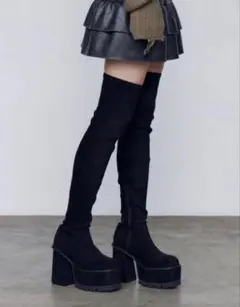 EMODA エモダ スクエアフィットロングブーツ Mサイズ