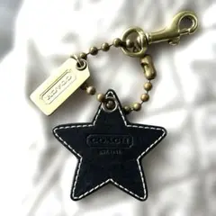 COACH コーチ スター型 レザーチャーム キーホルダー