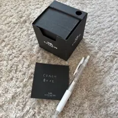 COACH ボックス型メモ帳 ペン付き　コーチ　メモ