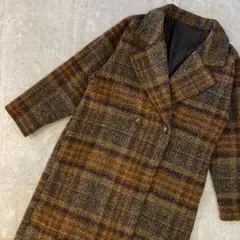 COLONY 2139 ツイードチェックグランスリーブロングコート 【M】