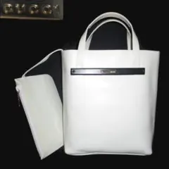 m21912★GUCCI★エナメル本革ポーチ付きハンドバッグ