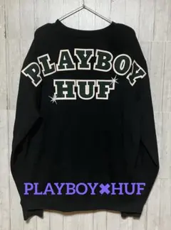 PLAYBOY × HUF コラボ　スウェット　ビックロゴ　プレイボーイ　ハフ