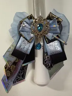 ペンライトリボン　キンブレリボン　ブルー✖️ブラック