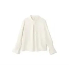 NATURAL BEAUTY BASIC パールポイントスリーブブラウス　長袖