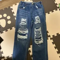 ブリーズ　ダメージジーンズ　１５０　ブルーデニム