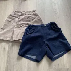BeBe キュロット２枚セット