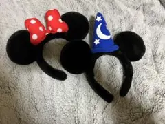 ミニーマウス・ミッキーマウス耳カチューシャセット